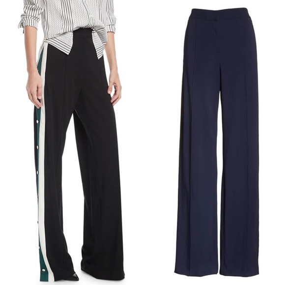 Veronica Beard Pants - Veronica Beard Russo Snap Side Tear Away Wide Pants